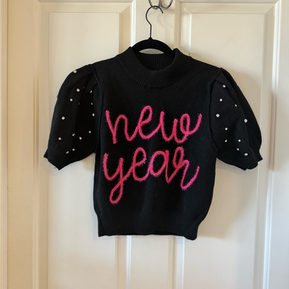 Peach Love California Sweaters - Peach Love California Sweater Womens Small New Years Eve Black & Pink